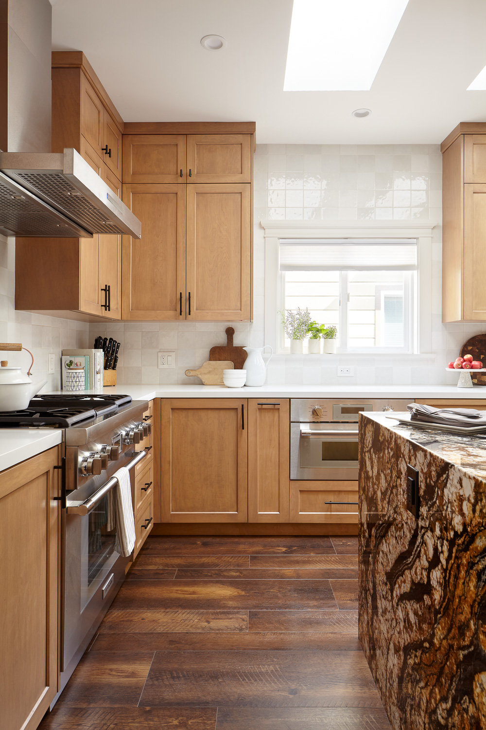The finished kitchen on the same project
