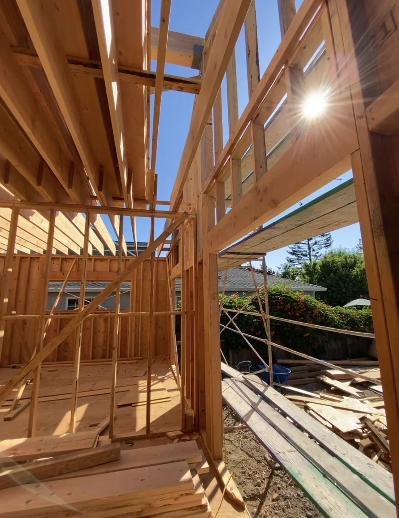 Framing stage on a project Ron managed