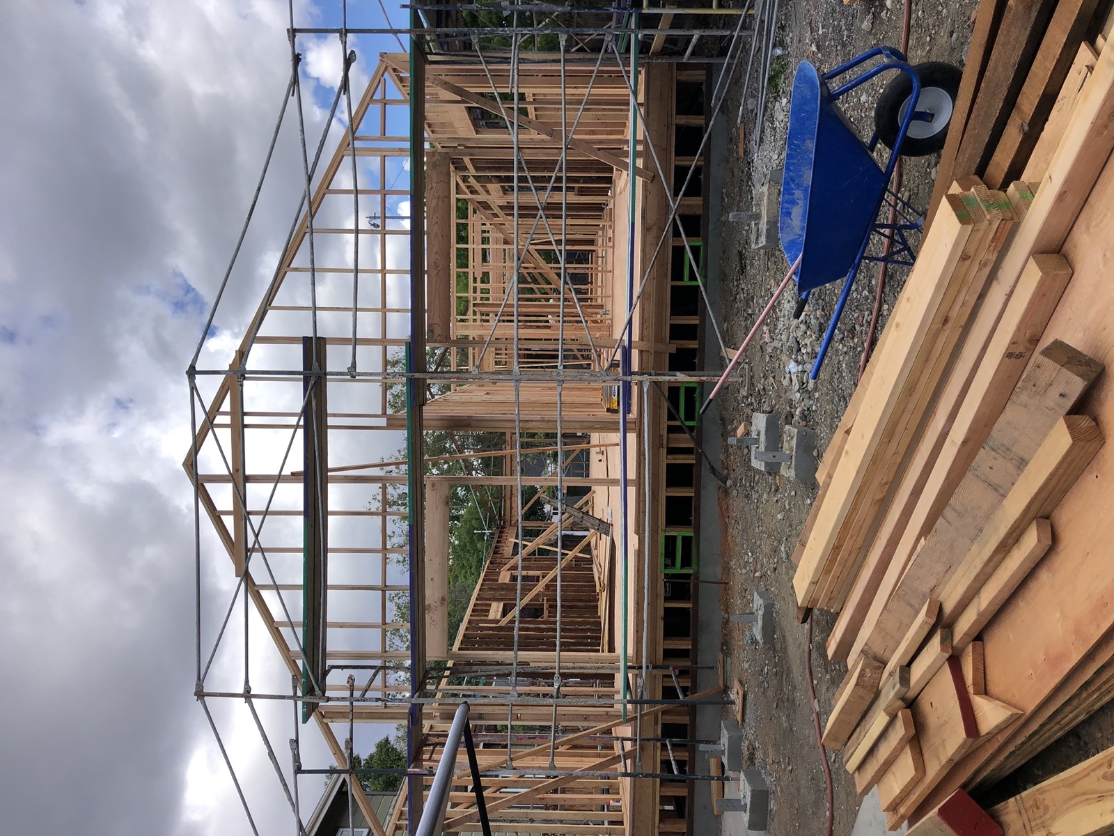 The same project at framing stage